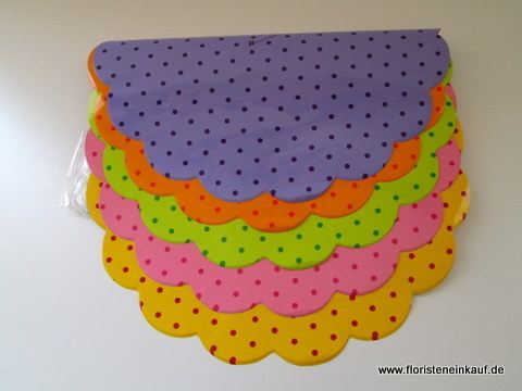 Rondella Dots, 5 Farben,47 cm, 100 Stk.