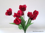 Tulpenstrauß, rot mit 9 Blüten, ca. 48 cm