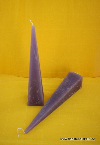 Rustic-Pyramidenkerze, 25cm, flieder