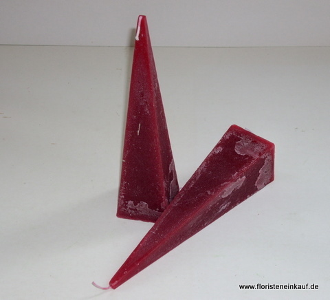 Rustic-Pyramidenkerze, 20cm, rubin