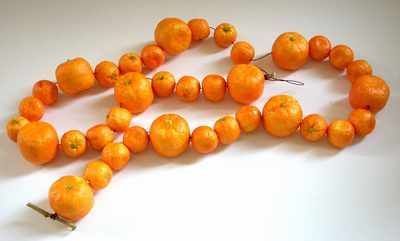 Deko-Mini-Orangen-Kette, ca.110cm