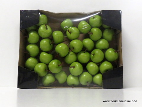 Deko Äpfel grün, 3,5 cm, 36 Stck.