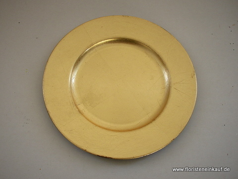 Kunststoff Teller 17cm, gold