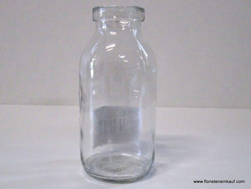 Flasche Hella, glasklar, D 3 cm, H 10 cm, D 4,5 cm, 1 Stck.