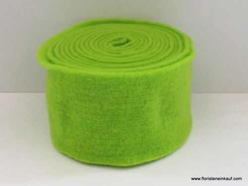 Topfband/Filzband, Wolle, apfelgrün, B 13 cm, L 5 m