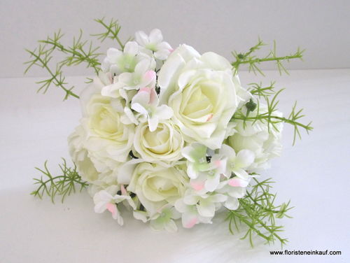Rosen-Hortensien-Bouquet, 20 cm, cream