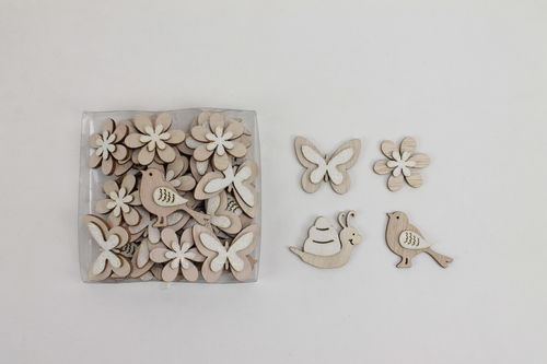 Zada Schnecke, Vogel, Blume, Schmetterling, 48 Stück