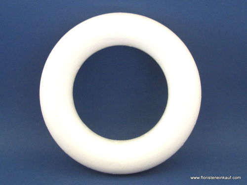 Deko-Ring 25x5cm, flach,Styropor-Hartschaum