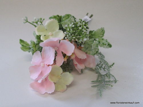 Hortensienbouquet, 23 cm, rosa