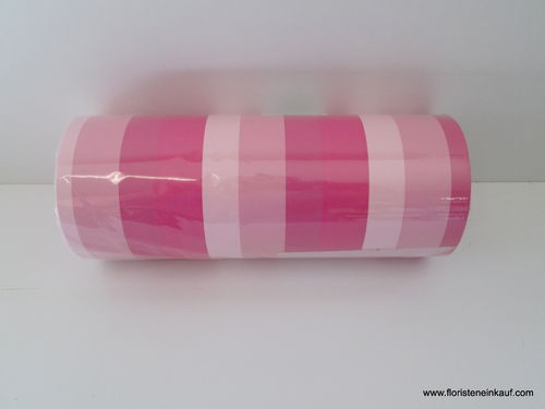 Manschettenpapier, 25cm, Balken rosa